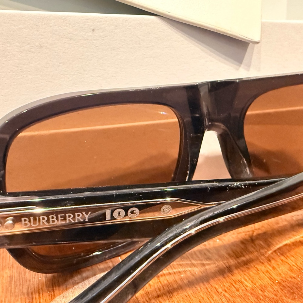 Burberry Black Frame Sunglasses with Brown Lenses - Picture 5 of 5